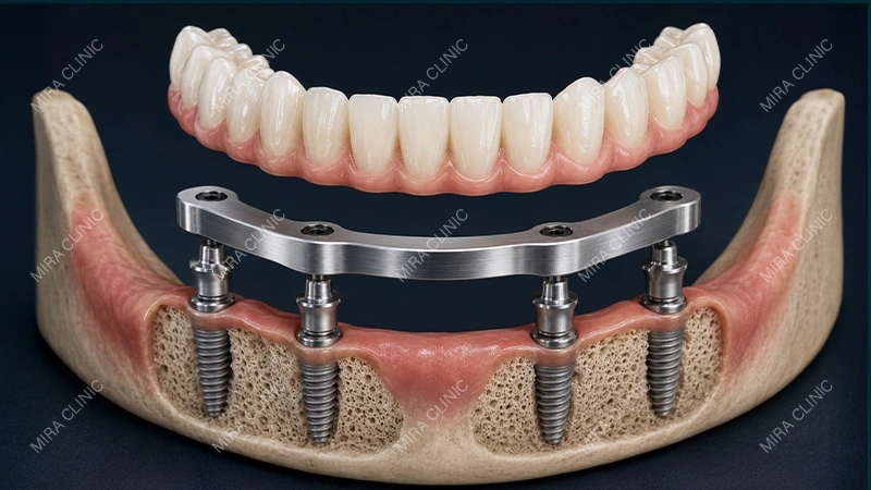 Dental implant titanium bar
